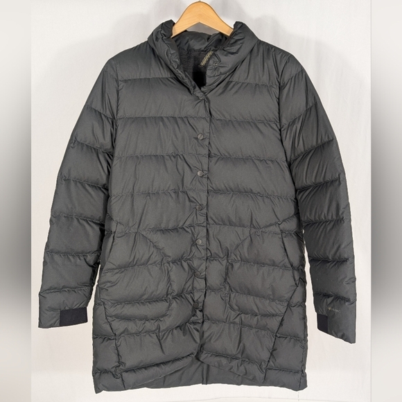 Cole Haan Jackets & Blazers - Cole Haan ZEROGRAND Women's Long Insulated Button Up Gray Puffer Jacket Size L